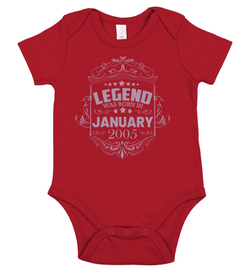 A legend was born in January 2005 on his 18th Short Sleeve Baby One-Piece