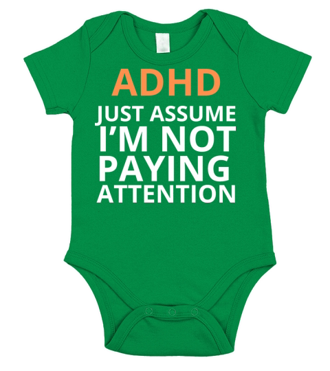 ADHD Joke Short Sleeve Baby One-Piece