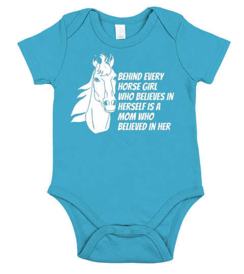 Behind every horse girl who believes in herself Short Sleeve Baby One-Piece