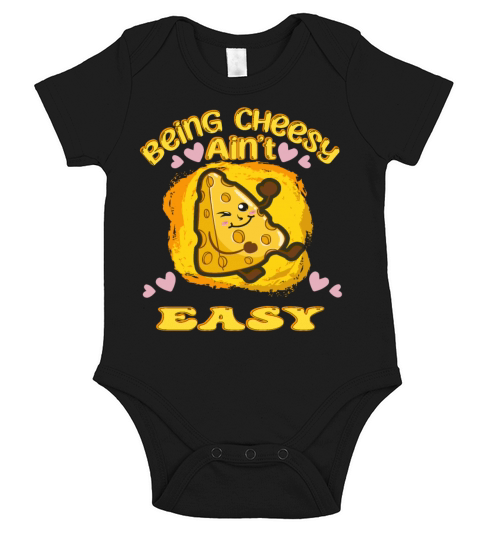 Being Cheesy Aint Easy Short Sleeve Baby One-Piece