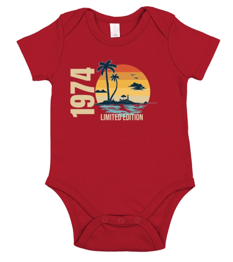 Birthday Limited Edition 1974 Short Sleeve Baby One-Piece