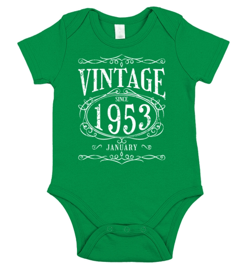 Birthday - Vintage since January 1953 Short Sleeve Baby One-Piece