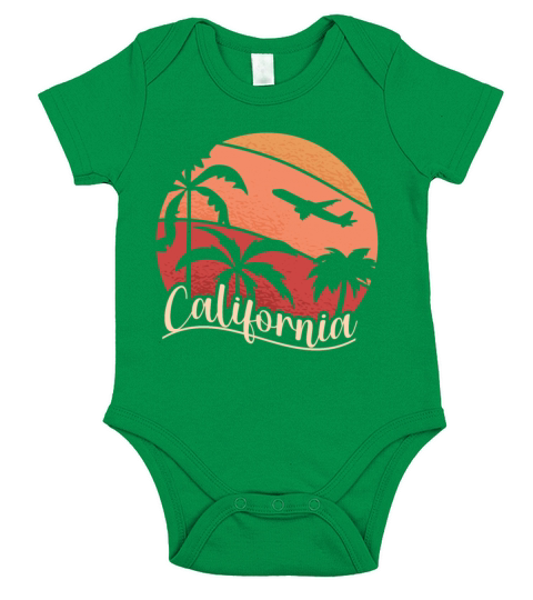 California Summer Sun Palms Beach Water Cali Love Short Sleeve Baby One-Piece