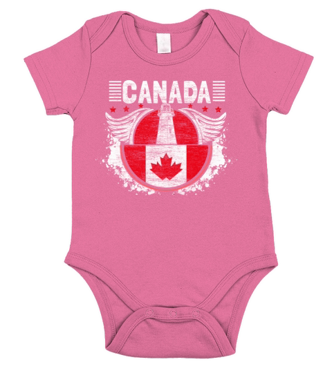 Canada Maple Origin Gift Idea Short Sleeve Baby One-Piece