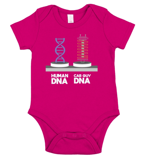 Car Enthusiast Human DNA Vs Car Guy DNA Short Sleeve Baby One-Piece