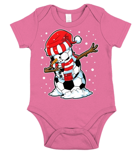Dabbing Snowman Soccer Ball Christmas Santa Boys K Short Sleeve Baby One-Piece