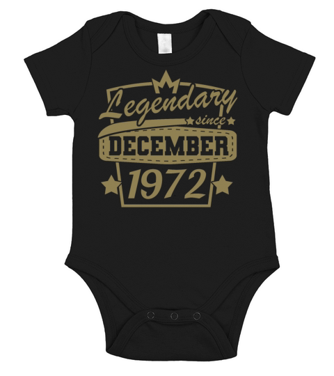 December 1972 Birthday Sayings Vintage Short Sleeve Baby One-Piece