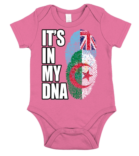 Fijian And Algerian Mix Heritage DNA Flag Short Sleeve Baby One-Piece