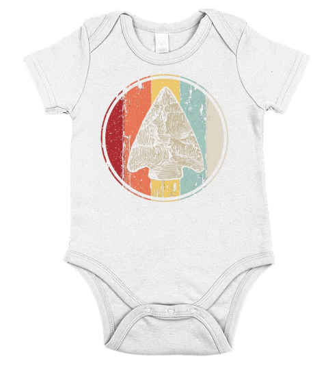 Funny Arrowhead Collecting Vintage Look Gifts Short Sleeve Baby One-Piece