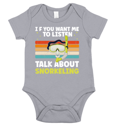 Funny Snorkeling Dive Design For Snorkeler Cool Short Sleeve Baby One-Piece