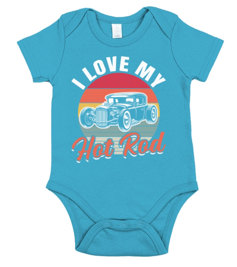 Hot Rod Dad Classic Car Dad Vintage Hotrod Short Sleeve Baby One-Piece