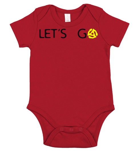 Lets go spin 45s records - funny retro saying Short Sleeve Baby One-Piece