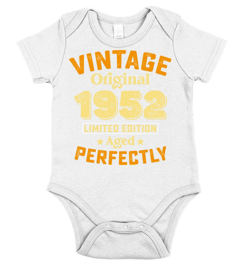 Limited Vintage Original 1952 Aged Edition Short Sleeve Baby One-Piece