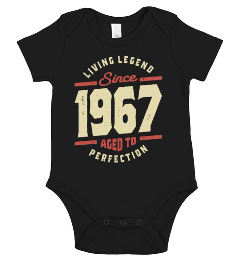Living Legend Since 1967 56th Birthday Short Sleeve Baby One-Piece