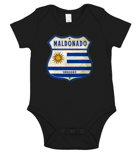 Maldonado Uruguay Vintage Design Short Sleeve Baby One-Piece