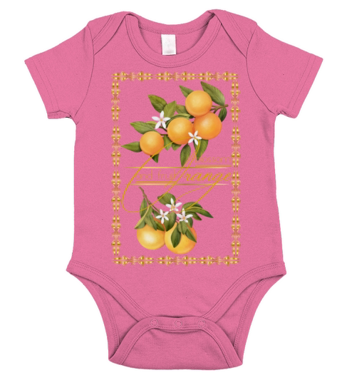 Orange blossom and fruit-Vintage Short Sleeve Baby One-Piece
