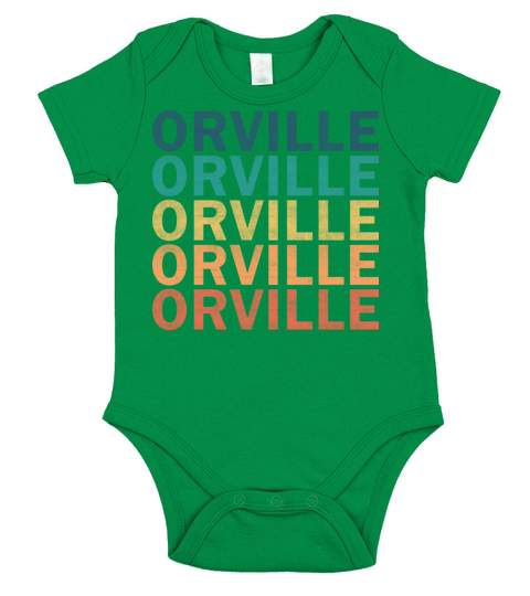 Orville Name T Shirt - Orville Vintage Retro Name Short Sleeve Baby One-Piece