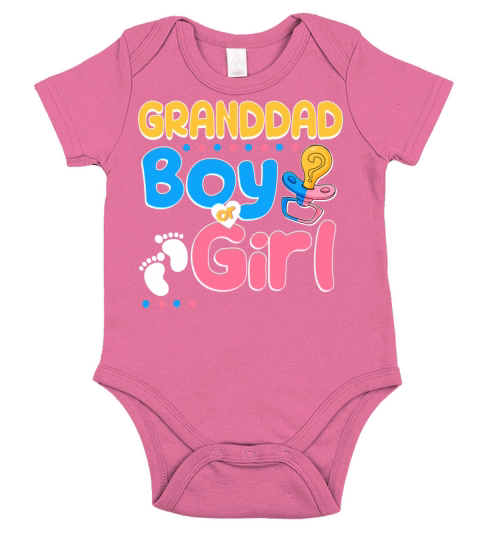Pink or Blue Granddad Loves You Best Grandpa Ever Short Sleeve Baby One-Piece