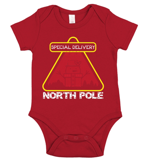 Special delivery north pole christmas shirt Short Sleeve Baby One-Piece