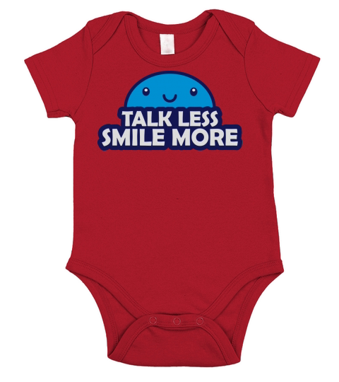 talk less smile more Short Sleeve Baby One-Piece