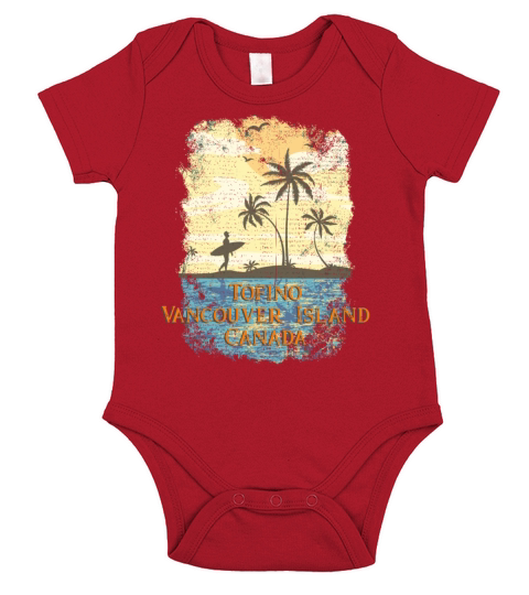 Tofino Vancouver Island Vintage Sunset Beach Surfi Short Sleeve Baby One-Piece