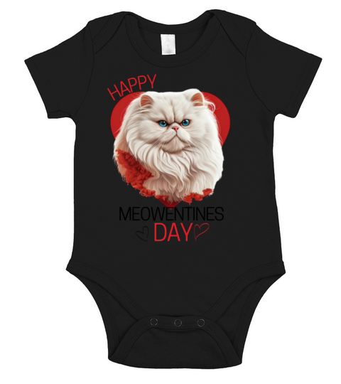valentines day cat Kitty Valentine Gift for her Short Sleeve Baby One-Piece
