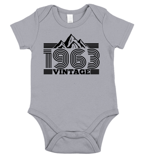 Vintage 1963 Birthday Retro Look Short Sleeve Baby One-Piece