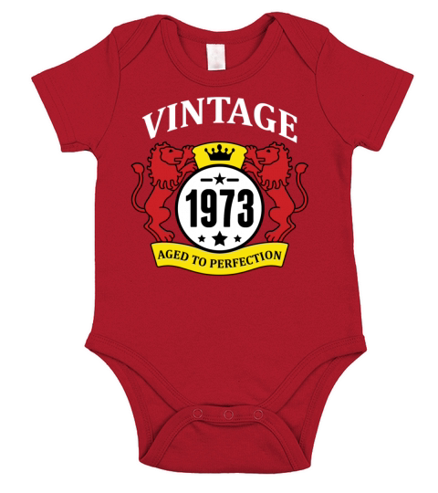 Vintage 1973 Aged to Perfection Short Sleeve Baby One-Piece