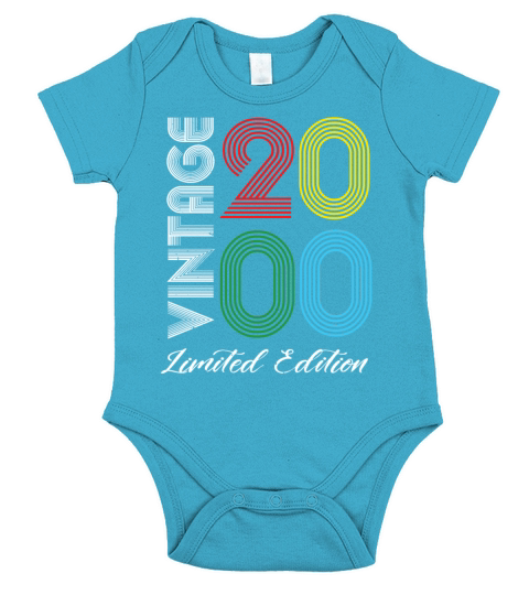 Vintage 2000 Vintage Birthday Retro Vintage Short Sleeve Baby One-Piece