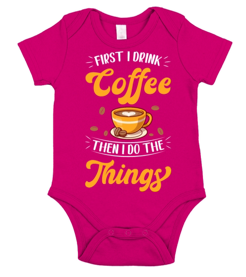 Vintage Coffee Graphic Short Sleeve Baby One-Piece