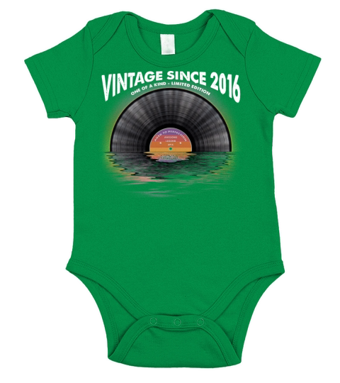 Vintage since 2016 Retro Disco Music Vintage Short Sleeve Baby One-Piece