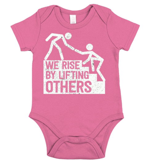 We Rise By Lifting Others Inspirational Quote Short Sleeve Baby One-Piece