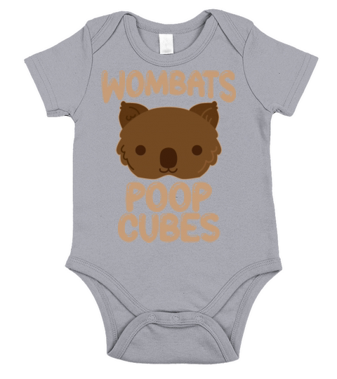 Wombats Poop Cubes For A Wombats Lover Short Sleeve Baby One-Piece
