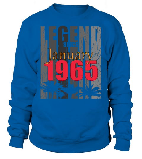1965 January vintage birthday Sweatshirt Unisex