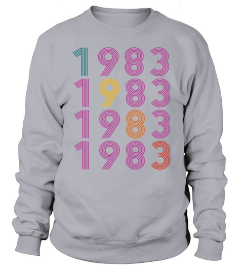 40th birthday vintage 1983 retro vintage style Sweatshirt Unisex