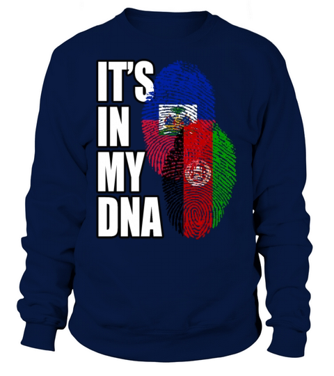 Afghan And Haitian Mix Heritage DNA Flag Sweatshirt Unisex