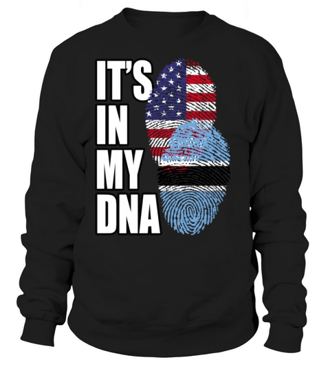 Botswana And American Mix Heritage DNA Flag Sweatshirt Unisex