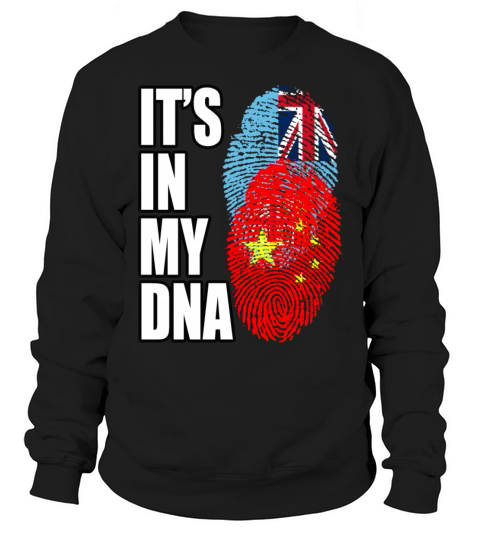Fijian And Chinese Mix Heritage DNA Flag Sweatshirt Unisex