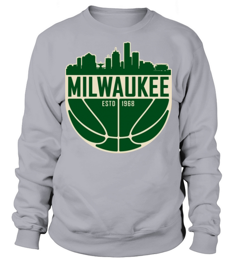 Milwaukee Basketball Skyline Vintage Wisconsin Ret Sweatshirt Unisex