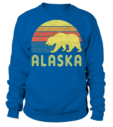 Retro Alaska With A Vintage Design And A Bear Sweatshirt Unisex