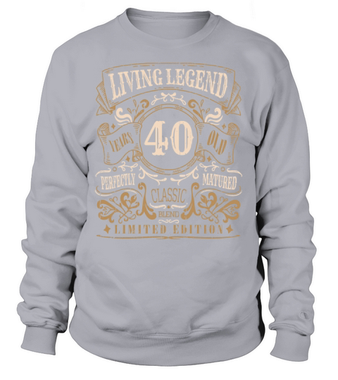 Retro Vintage Birth Whiskey Age 40 Years Old Sweatshirt Unisex
