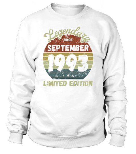 September 1993 - Vintage Birthday Present Sweatshirt Unisex