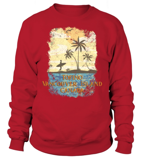 Tofino Vancouver Island Vintage Sunset Beach Surfi Sweatshirt Unisex