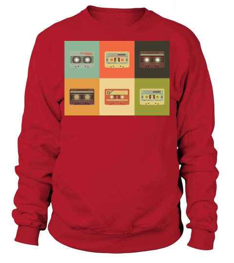 Vintage Retro Cassette Design Sweatshirt Unisex