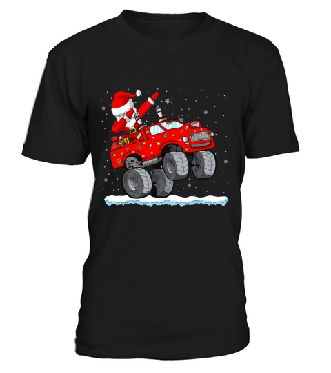Christmas Dabbing Santa Claus Monster Truck Boys K Merry Christmas T-Shirt Unisex