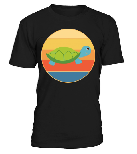 Cute Turtle Vintage Retro Sunset Marine Animal T-Shirt Unisex