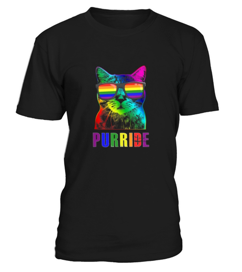 Gay Pride Shirts for Women Men LGBT Cat Gift T-Shirt Unisex