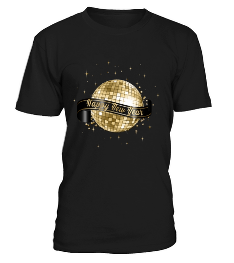 Happy New Year Black and Gold T-Shirt Unisex