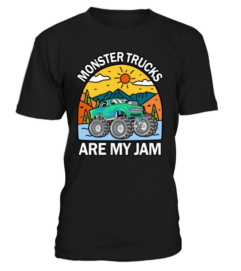Monster Trucks Are My Jam Vintage Retro T-Shirt Unisex