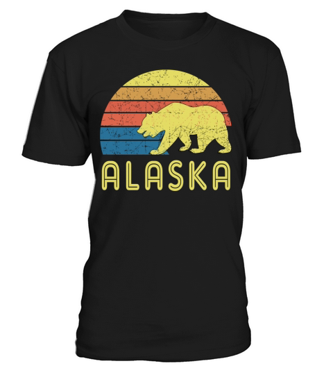 Retro Alaska With A Vintage Design And A Bear T-Shirt Unisex